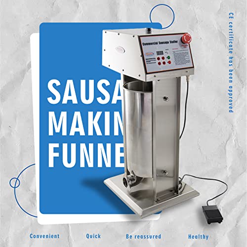 Hakka Commercial 25 Lb Stainless Steel Electric Sausage Stuffer And Vertical Sausage Maker #TOP5