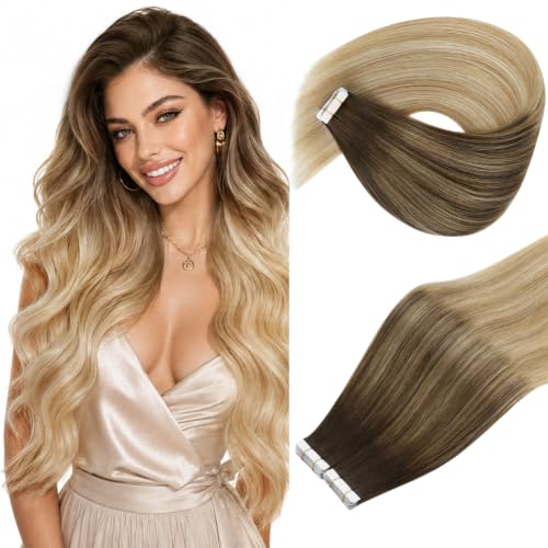 Ve Sunny Tape in Extensions Balayage Brown With Blonde 50g 20Pcs Silky