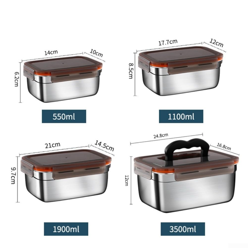 Boîtes Alimentaires 4PCS Hermétiques Anti-Fuites Boîtes Alimentaires