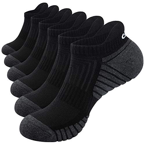 RUIXUE Calcetines de correr para hombre, calcetines deportivos acolchados, antiampollas, de algodón, calcetines de entrenamiento para hombres y mujeres, calcetines deportivos transpirables de corte