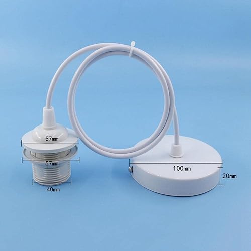 Miniatura 2 de 2 piezas E27 Soporte de lámpara de base Kit de luz colgante de techo lámparas colgantes cable lámpara colgante lámpara lámpara para dormitorio, bar,