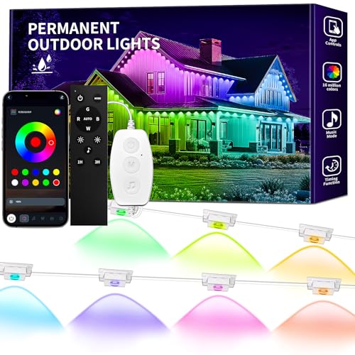 KSIPZE Permanent Outdoor Lights for House Waterproof IP67 Eaves LED Lights