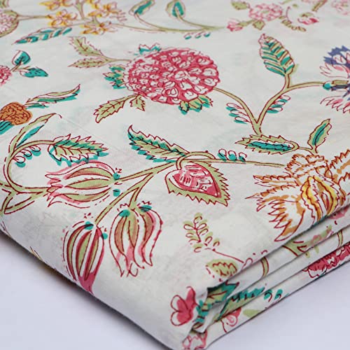 Tissu floral pour couture et projets de bricolage créatifs à la maison 20 Yards