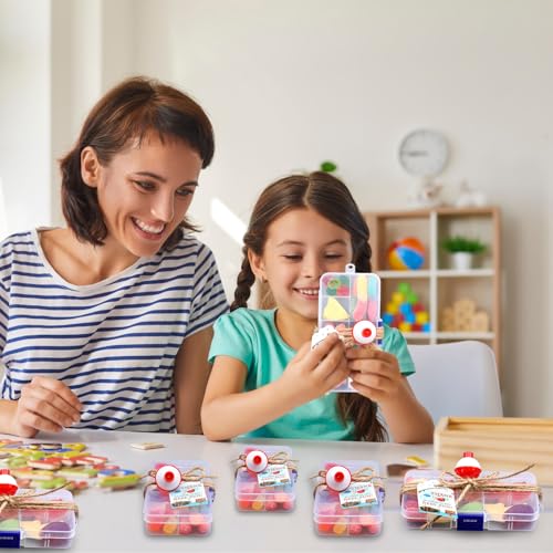 Image of Wonderjune 48 Sets Fishing Party Favors Candy Little Tackle Boxes with Red White Floater Thank You Cards for Making My Reel Fun Fishing Theme Party Decorations