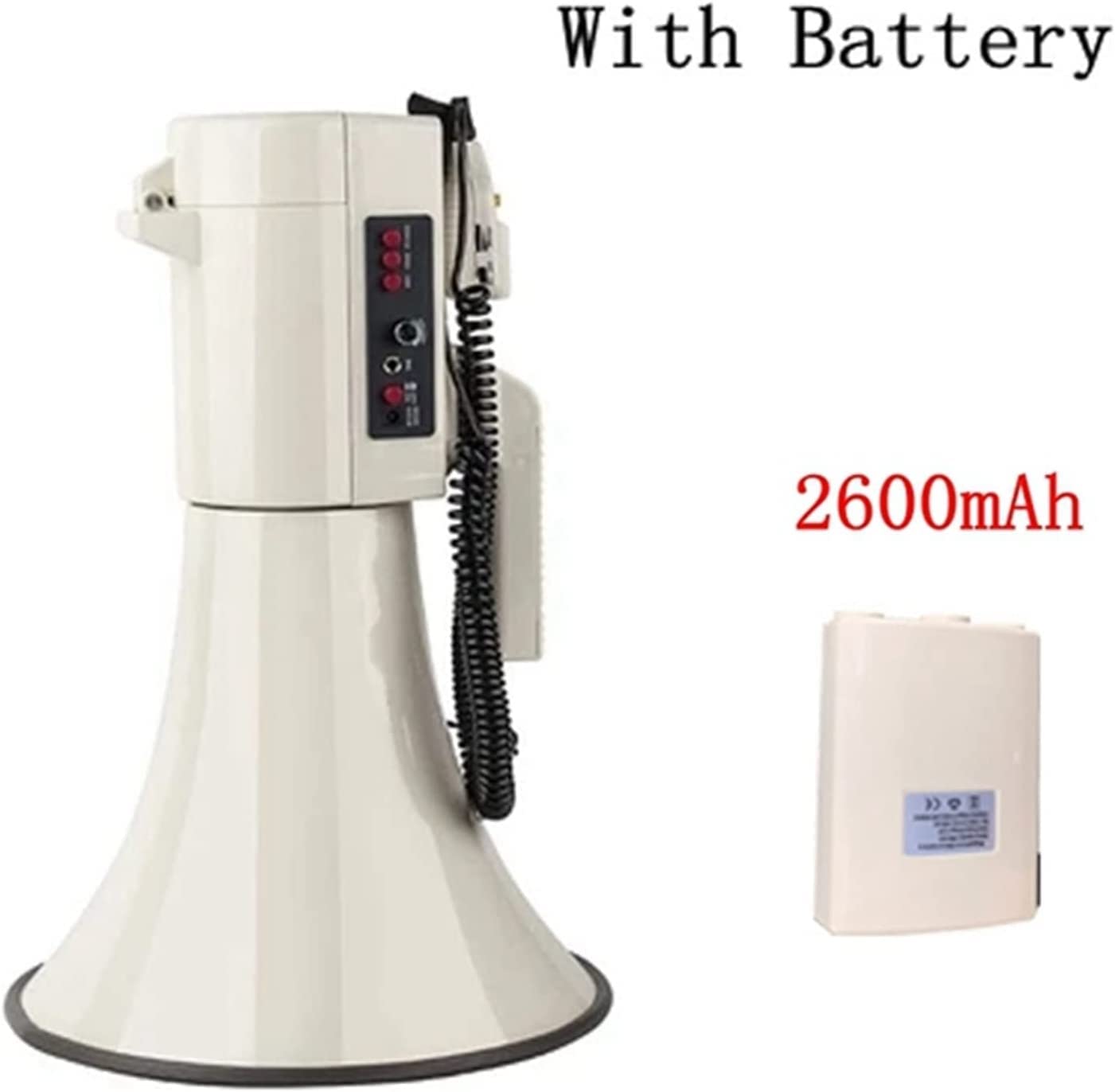 Megaphones Haut-parleur mégaphone portable 75 W ultra haute puissance amplifié multifonction haut-parleur bullhorn compact portable mégaphone clair