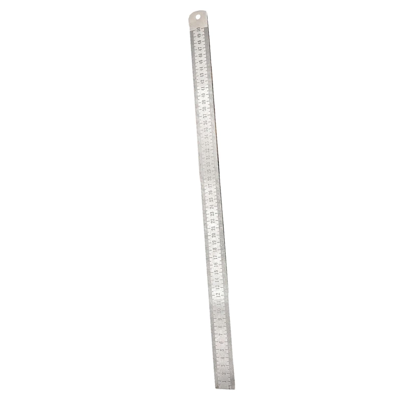 Kaccde 53Cm 5Mm Stainless 50Cm 20In Straight Ruler Car Mounted Defense Ruler Measurement Tool Multifunctional Straight Edges Ruler4 Thickened Stainless Steel