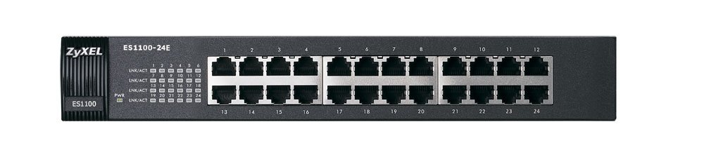 ZYXEL ES1100-24E Commutateur réseau Non géré Noir - Switch de réseau (Non géré)