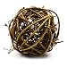 Buorsa 6 Pcs Bowl Vase Filler Twig Orbs Balls Natural Decoration Balls Brown Wooden Ball Rustic Rattan Cane
