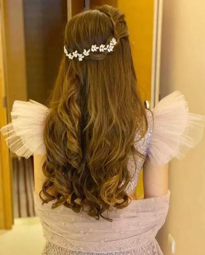 RosePetals ® Hair Chain, Juda, pin for Women/Girls wedding hair accessory Adorned with Sparkling (White Stones) (WHITE) (B0D3QV5ZKT) Amazon Price History, Amazon Price Tracker