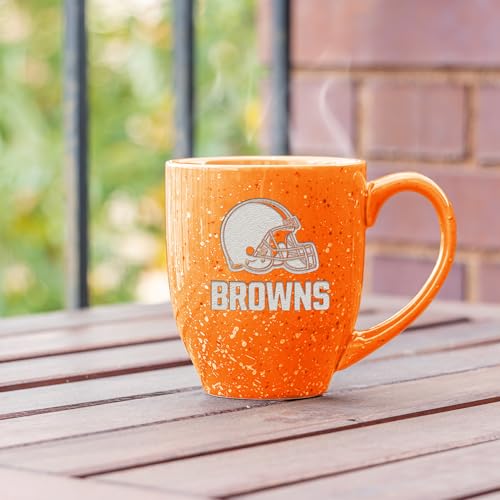 Image of Rico Industries NFL Football 16 oz Team Color Laser Engraved Speckled Ceramic Coffee Mug