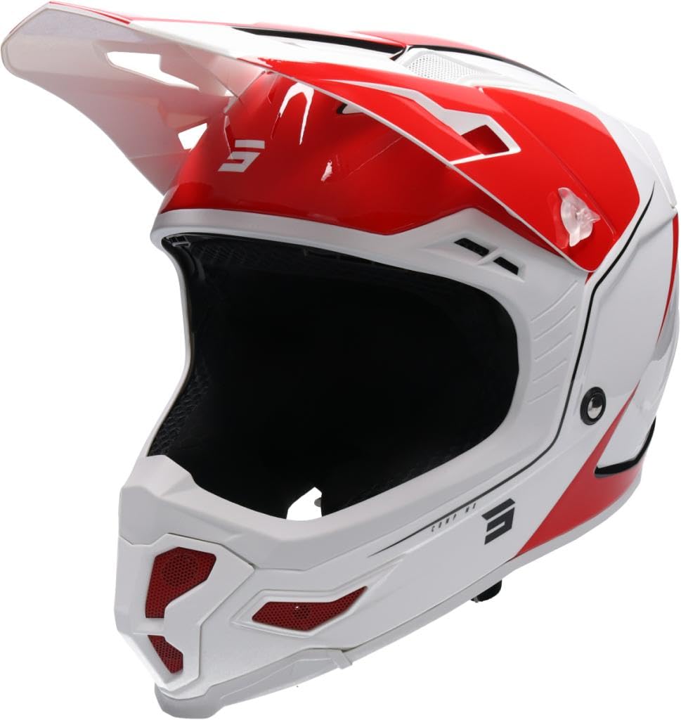 Shot Race Gear Casque Motocross Core Comp Red Pearly – Casque Moto Cross Enduro Off-Road – Coque Tri Composite – Ultra Léger 1250 g – Ventilation Optimisée – Intérieur Lavable – Fermeture Double D