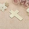 Cross Wooden Hanging Ornaments Cross Shaped Wood DIY Craft Cutout Wooden Slices Embellishments with Hole Hemp Ropes Wood Tags for Birthday Easter Halloween Christmas Decoration (2.8x3.9 in, 20-Pack) #2