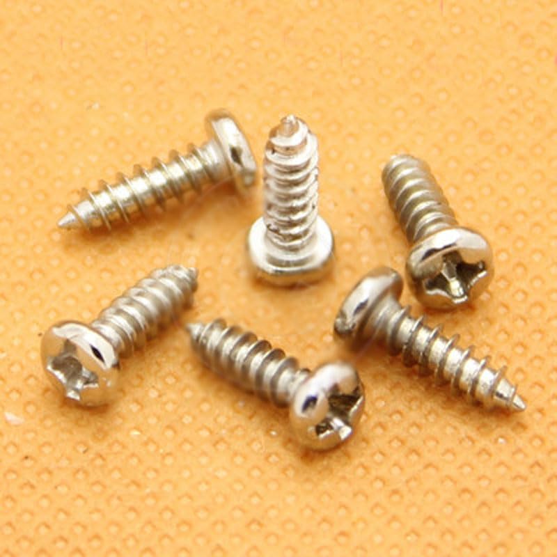 M1.5 M1.7 Phillips Screw Round Head Bolts Cross Pan Head Self-Tapping Screws Nickel Plated 4-16mm Length - (Size: M1.7x6mm)