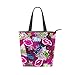 Jeansame Canvas Bag Tote Bag Einkaufstasche Top Handle Bag Schultertasche Hippie Kiss Lips Polka Dots Valentinstag