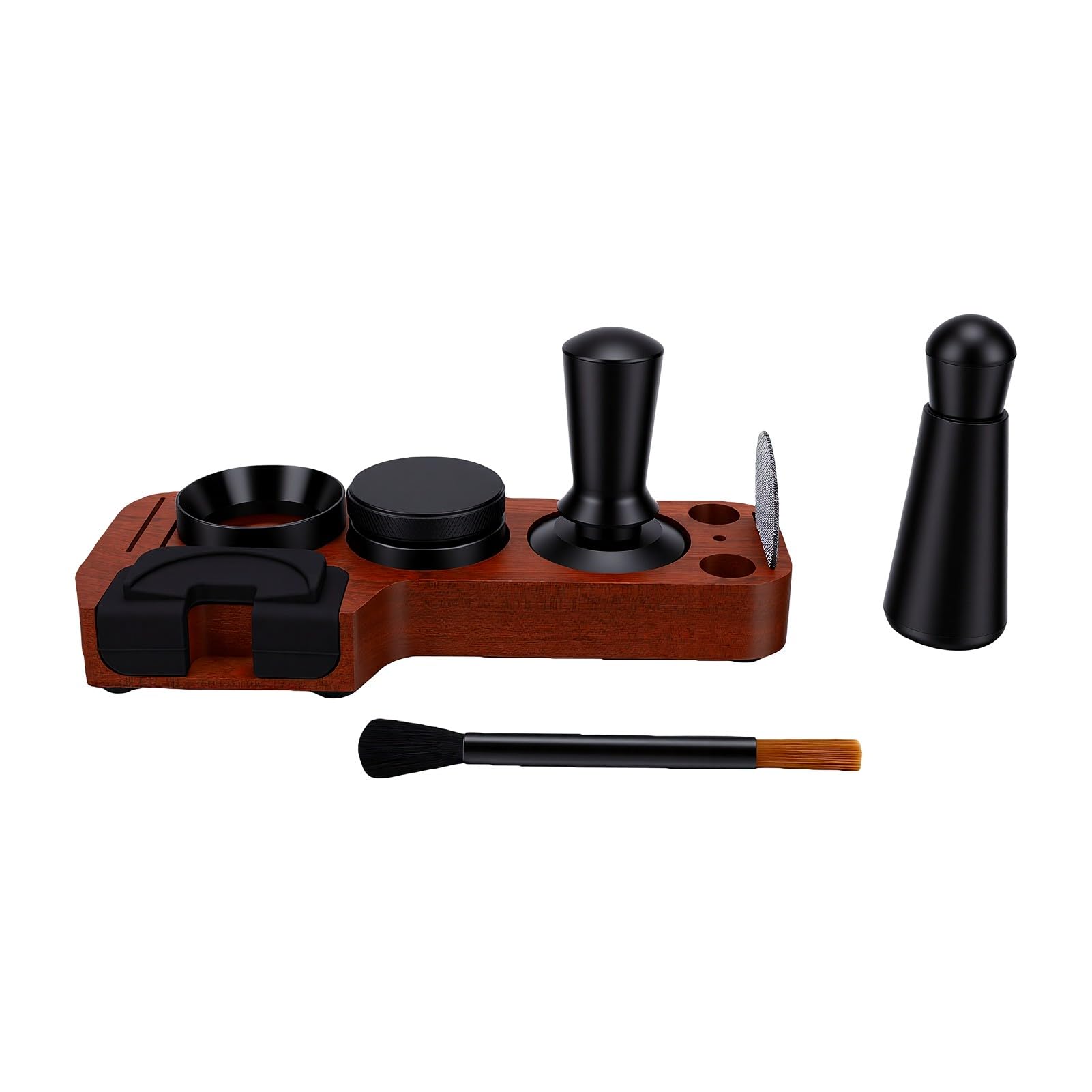 Tnfeeon Set Pressino caffè 51 Mm, Imbuto Dosatore con Pressino a Molla