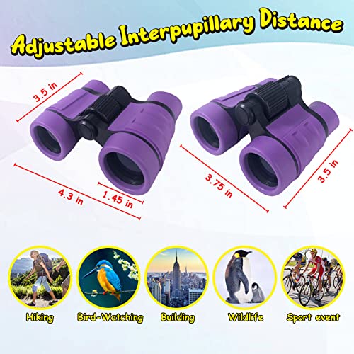 Image of Binoculars for Kids Toys Gifts for Age 3-12 Years Old Boys Girls Kids Telescope Outdoor Toys for Sports and Outside Play Hiking, Bird Watching, Travel, Camping, Birthday Presents (Purple) | Toys Gifts for Age 3-10+ Years, Boys Girls Telescope, Outdoor Sports & Bird Watching, Birthday Presents