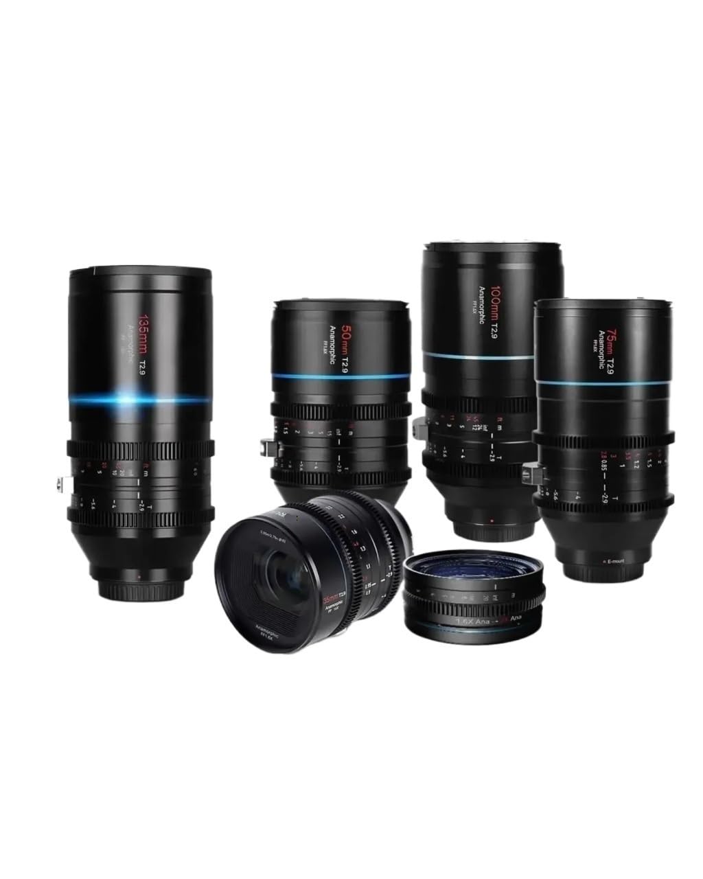DSLR Camera Lens, Lente anamórfica T2.9 1.6X, Compatible con Sony E