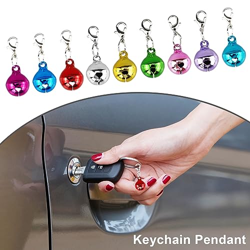 HXMJIED 24Pcs Bell Keychain Security Alarm Bells Keyring - Image 4