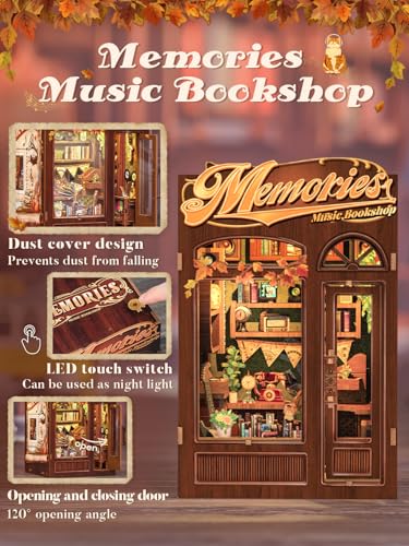 Cutefun DIY Book Nook Kit - DIY Miniatur Häuser (Memories Music Bookshop) – Ansicht 4