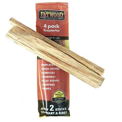 Better Wood Products Fatwood Firestarter 4 Stick Poly Bag, 26-Count