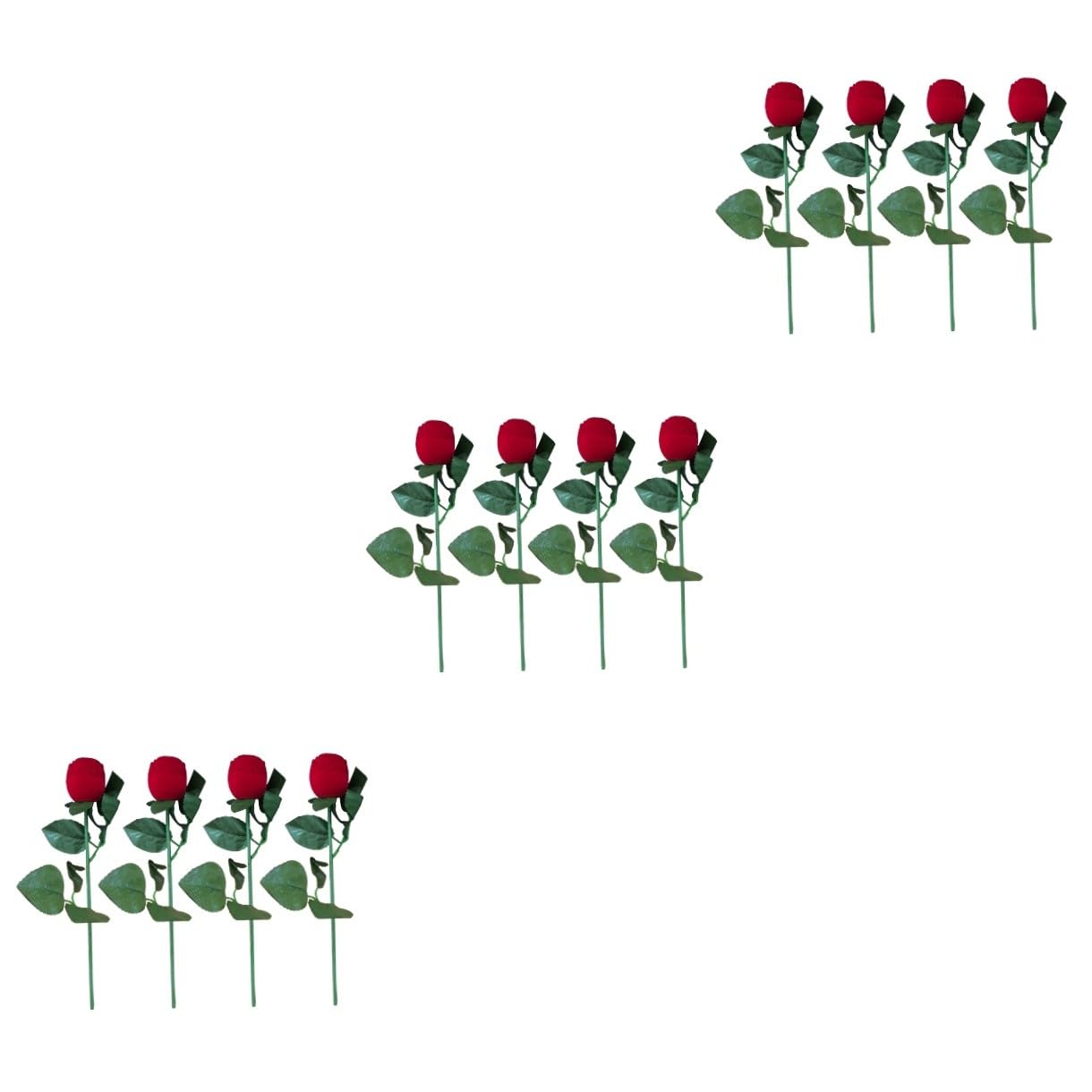 LIFKOME Lot De 12 Boîtes À Bijoux Élégantes En Forme De Fleur Rouge Avec Doublure En Velours Idéales Pour Présenter Des Bijoux Idéales Pour Noël