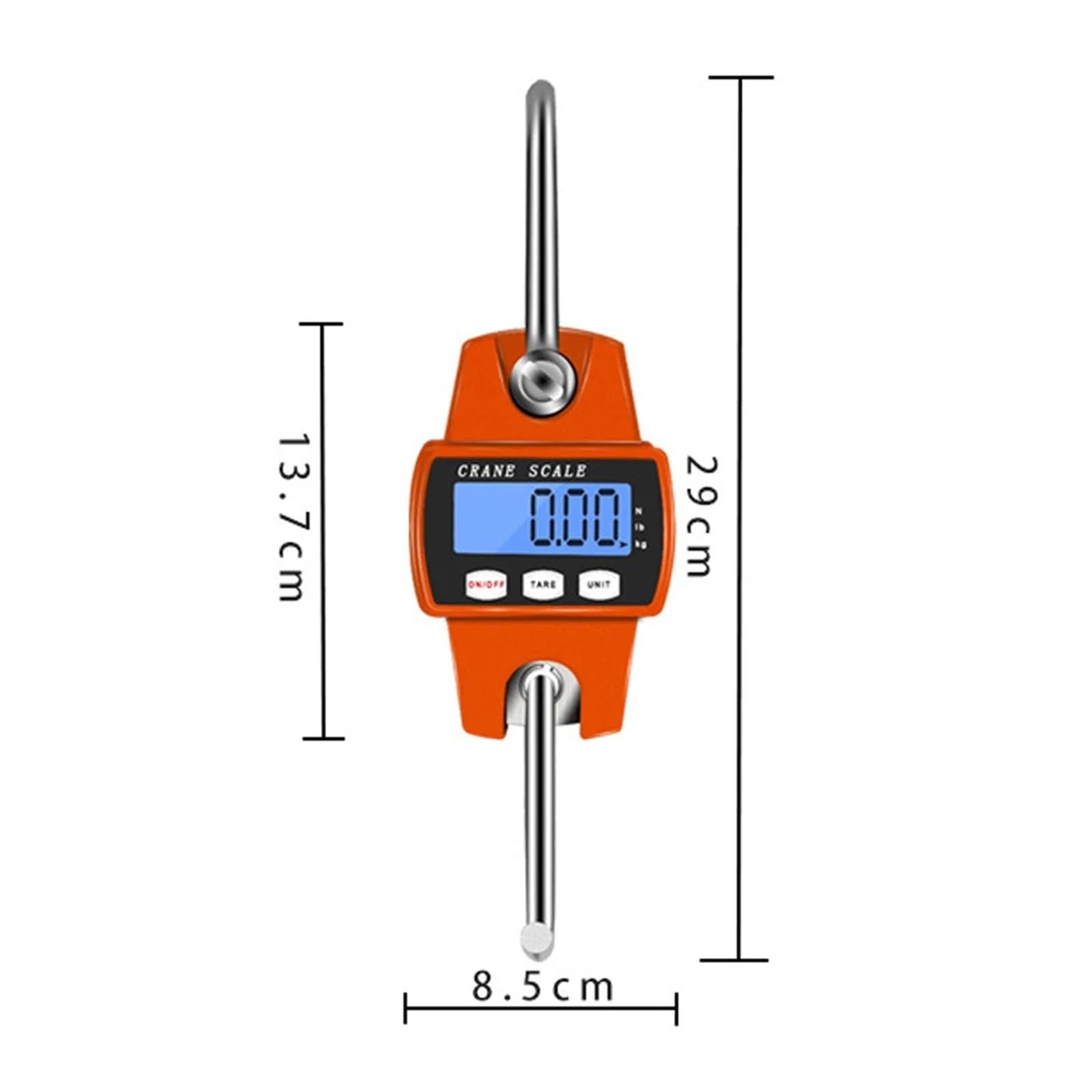 1PC Mini Bilancia sospesa 300KG/0.1KG elettronica for gru portatile for pesatura industriale for N/lb/kg Conversione unità(Blue)