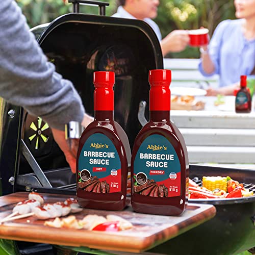 Image of Abbie's Barbecue Sauce Hickory 510 g Perfect on the barbeque grill l Enjoy with Grilled Vegetables| Add to pizza sauce for smoky zing| Mix with Mozzarella cheese onto your Pizza Base