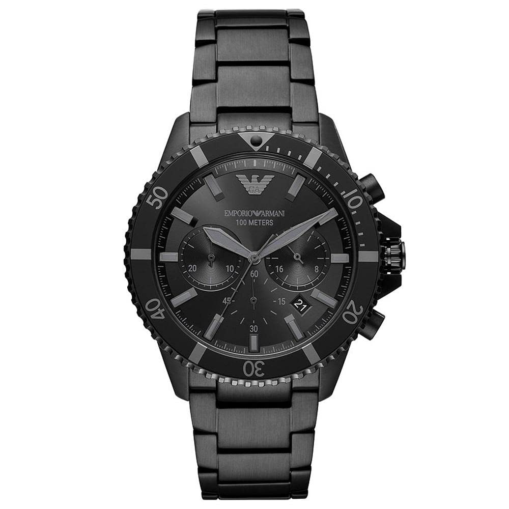 Emporio Armani Men's Chronograph, Black-Tone Stainless Steel Watch, AR11363