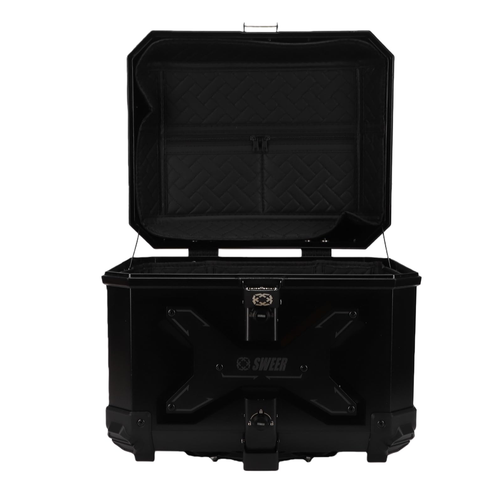 Tbest Baúl para Motocicleta 45L Caja de Almacenamiento para Maletero de Motocross de Bloqueo Antirrobo a Prueba de Agua de Aleación de Aluminio con Desmontaje Rápido para con