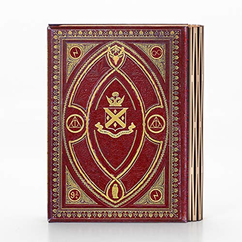 Image of KleverCase Book Cover Themed 360 Degree Chargeable Reading Lamp, Night Light, Desk, Bedside Light. (Gryffindor Red, Large Size White Light)