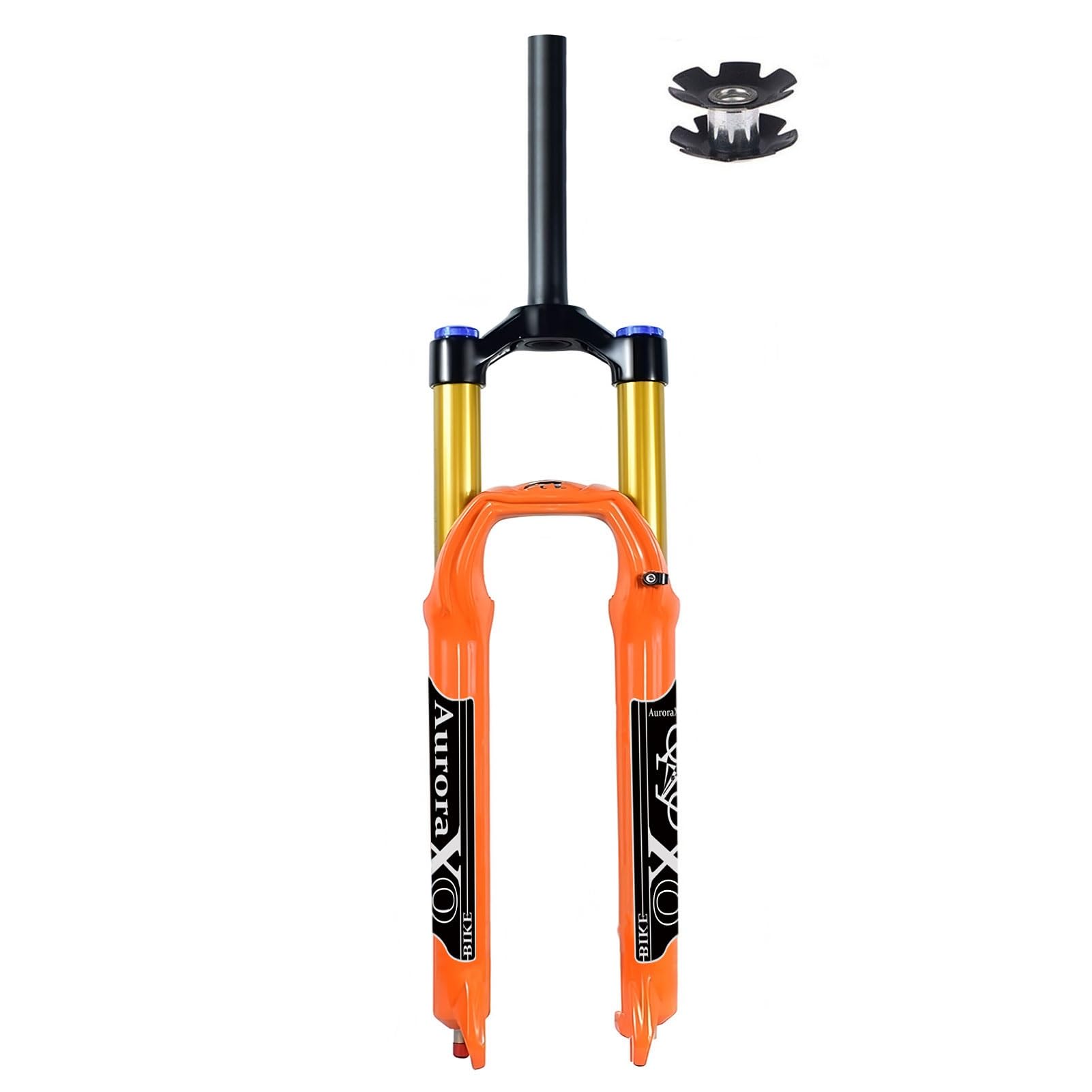 Fourche avant de VTT compatible XC AM suspension orange 1,5 2,4