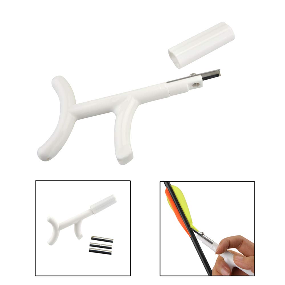 Tir à l'arc Outil de Démolition de Plumes en Plastique Flèche Plume Décapant Grattoir Fletching Retrait Outil DIY flèche Accessoire
