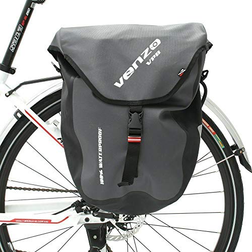 Venzo 2X 600D TPU Waterproof Bike Bicycle Rear Pannier Bags