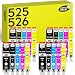 Produktbild Happy Printer 20 Druckerpatronen kompatibel mit Canon PGI-525 / CLI-526 für Pixma IP4850 IP4950 IX6550 MG5140 MG5150 MG5240 MG5250 MG5300 MG5340 MG5350 MX715 MX885 MX895