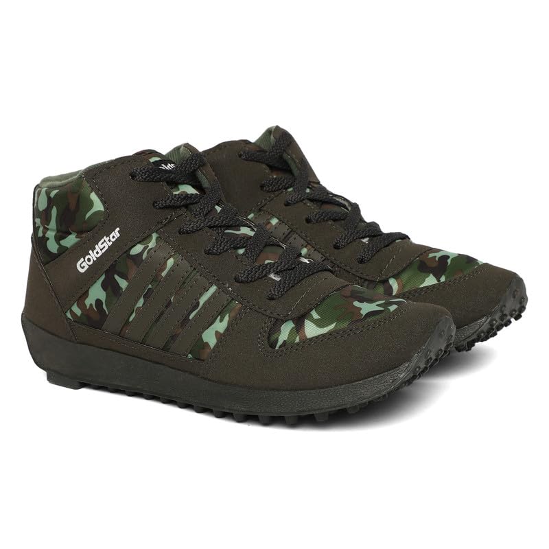 GOLDSTAR 613 Army-Green Latest Stylish Casual Sneakers,Lace up Lightweight Shoes for Running, Walking, Gym,Trekking, Hiking and Party Running Shoes for Men (5) (B0CSWPJDKG) Amazon Price History, Amazon Price Tracker