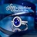 ININY Certified 4ct Lab Grown Royal Blue Sapphire Rings for Women, Princess Diana Inspired Engagement ring, Anniversary, September Birthstone Fine Jewelry Gifts, with Certification & Gift Box (5)