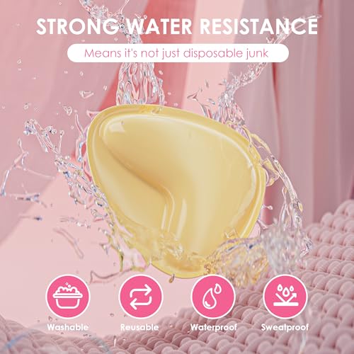 Ultra Double Sided Bra Pads Inserts, Sticky Bra Push Up, Strapless Backless Bras for Women with Pair of Silicone Adhesive Bras for Bikini (Medium, Warm) Beige4