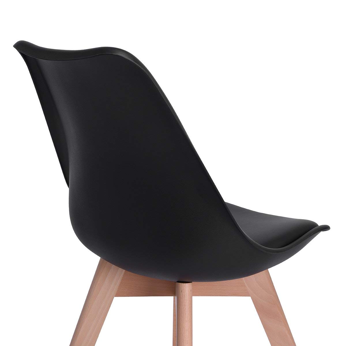 H.J WeDoo Ensemble Table et 2 Chaises Salle à Manger Moderne, Table de Cuisine Ronde en MDF pour 2-4 Personnes, Noir