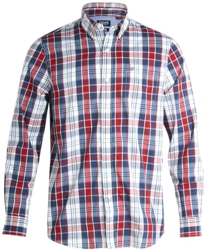 Chaps Men's Long Sleeve Button-Down Shirt - Classic Woven Wrinkle-Resistant Formal Collared Shirt for Men (Sizes: S-XXL)
