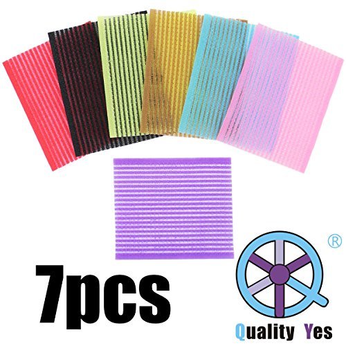 QY 7PCS Colorful Magic Bangs Hair Pad Square Hair  Pad Hair Fringe Care Tool Makeup Accessories - Thumbnail 4