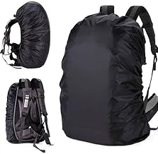 LESIGE Bag Cover Waterproof 40L to 50L Rain Cover for Backpack Bags Rubberized Material, Rainproof, Dustproof, Protector Raincover Elastic Adjustable, Specially for Trekking Bag,(Black)