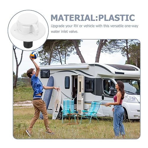 Image of Milisten Rv Water Fill Inlet with Check Valve 2.95In Gravity Water Inlet Connection for Camper Motorhome Trailer Freshwater Tank Filling Rv Replacement
