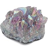 KALIFANO Angel Aura Amethyst Geode - Titanium Bonded High Energy Amatista Crystal - Natural Reiki...