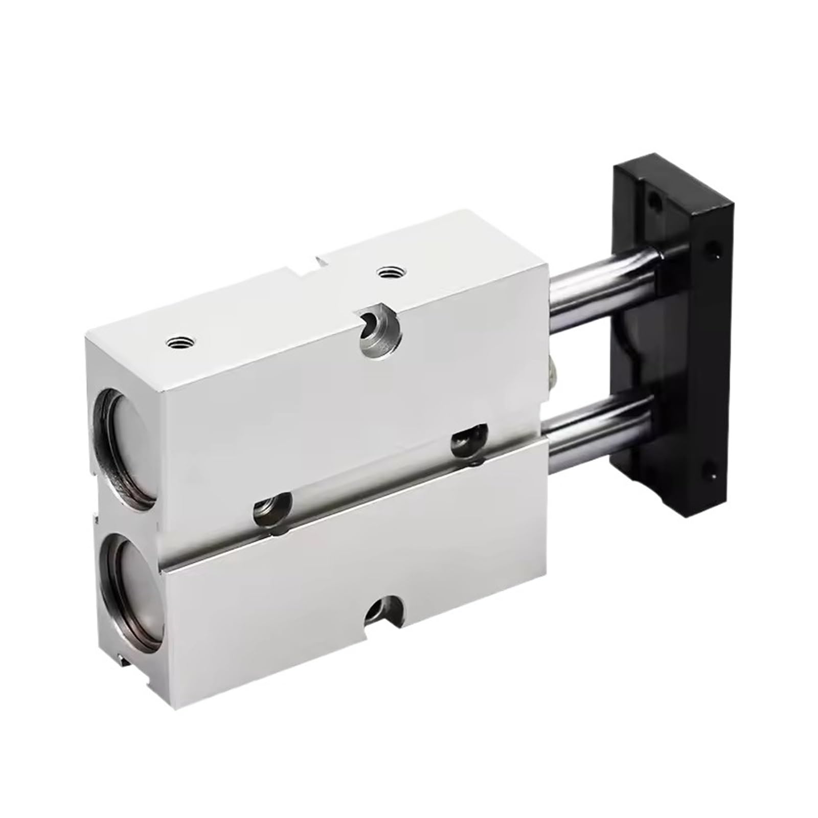 Vérin pneumatique TN 20mm course 20 double tige alésage aluminium pour automatisme