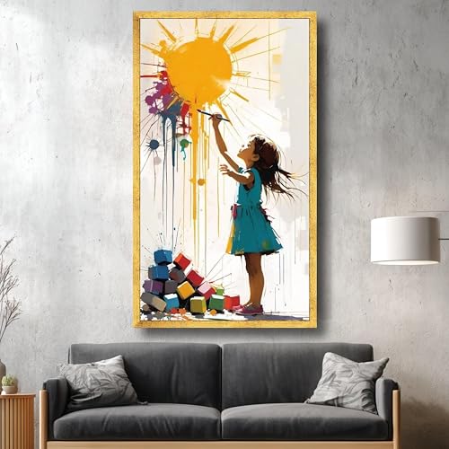 Toile pour chambre d'enfant sans cadre déco murale créative - 2