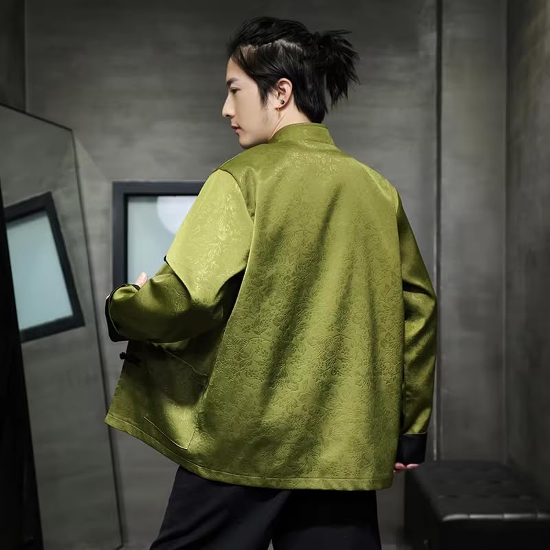 Chinese Style Jacket Tang Suit Chinese Tops Stand Collar Long Sleeve Coat 5