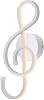 KAWELL 22W Creative Modern LED Wall Light Indoor Wall Lamp LED Light Aluminum Music Symbol Art Decoration for Bedroom Living Room Lounge Cafe Corridor Stairs, 3000K White [Energy Class F]
