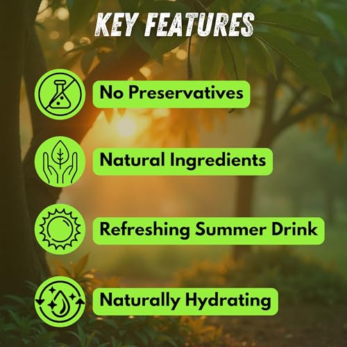 Image of Nutrinat Aam Panna - 500ml (Pack of 1) | Refreshing Aam Panna Drink | Summer Drink With Natural Ingredients | Mango Concentrate For Cooling Refreshment | Mango Crush Concentrate