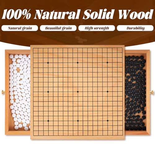 Juego de mesa Go tradicional de madera de 12 pulgadas miniatura 5