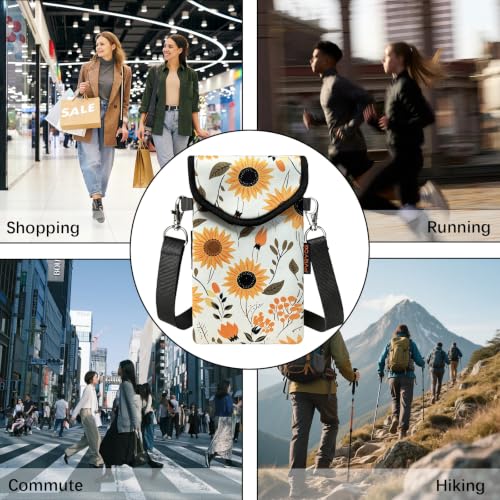 Image of Neoprene Phone Sleeve Pouch Case Bag for Men Women w /Crossbody Strap /Neck Lanyard for iPhone 17 /16 /15 /14 Pro Max, Samsung S25,Pixel 10